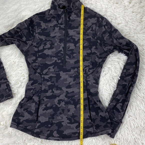 Lululemon Run Briskly 1/2 Zip Heritage Camo Jacquard Black Lunar Rock - Picture 7 of 11